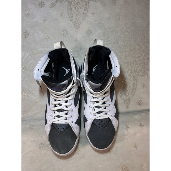 2921 Nike Air Jordan 7 Retro Shoes (White/ Varsity Purple) US 11.5 CU9307-100